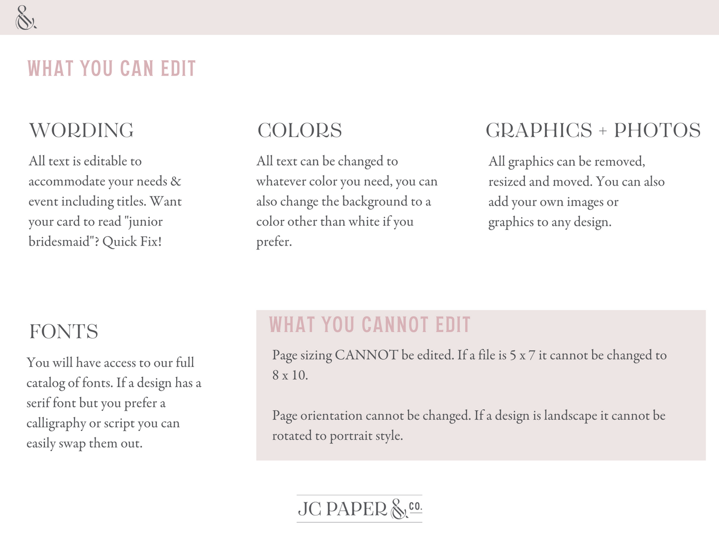 The 'Loren' / Digital Bridal Party Template
