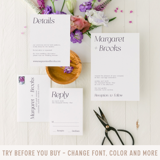 The 'Margaret' Invitation / 3 Piece Suite