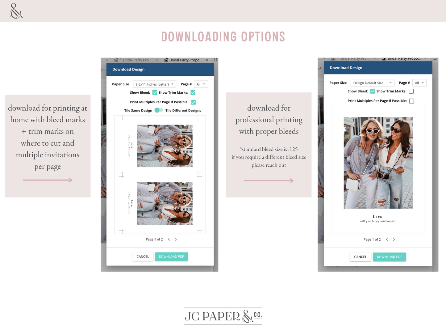 The 'Loren' / Digital Bridal Party Template