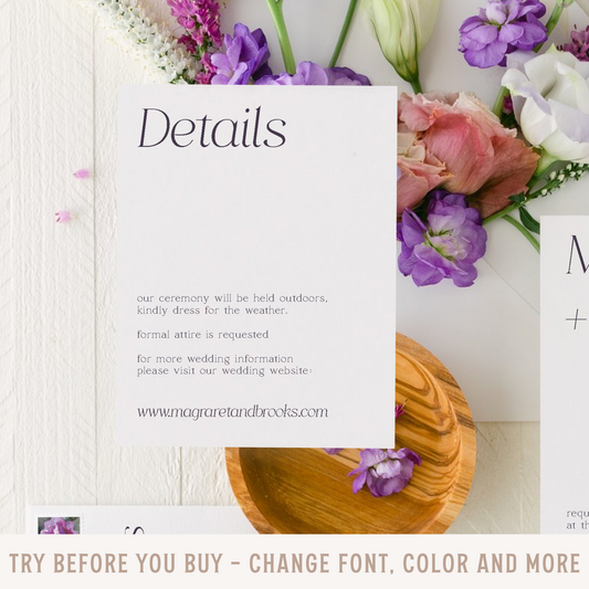 The 'Margaret' Detail Card