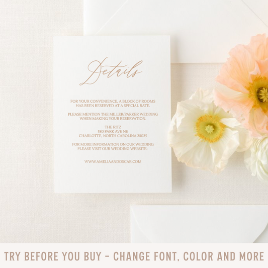 The 'Amelia' Detail Card