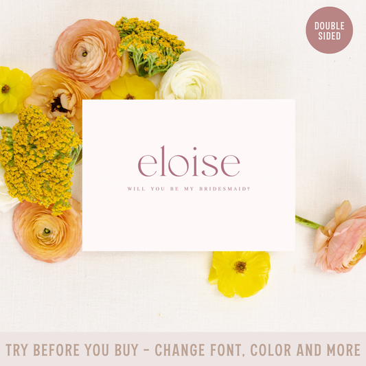 The 'Eloise' / Digital Bridal Party Template