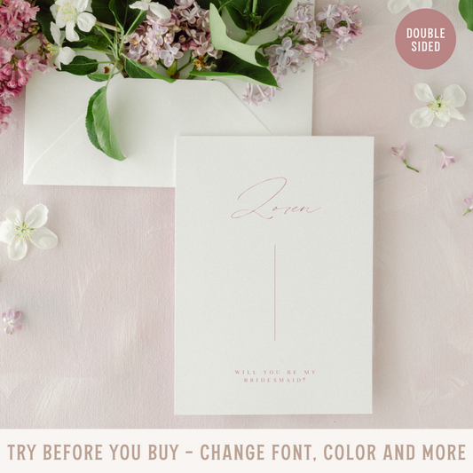 The 'Loren' / Digital Bridal Party Template