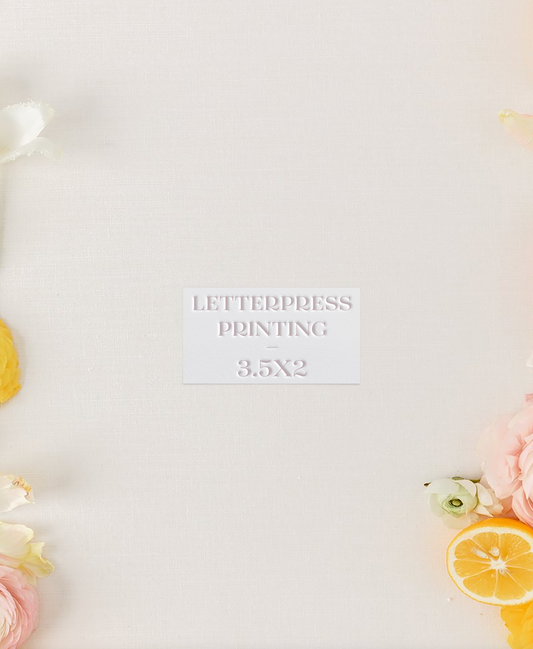 Invitation Printing / Letterpress Printing / 2 x 3.5