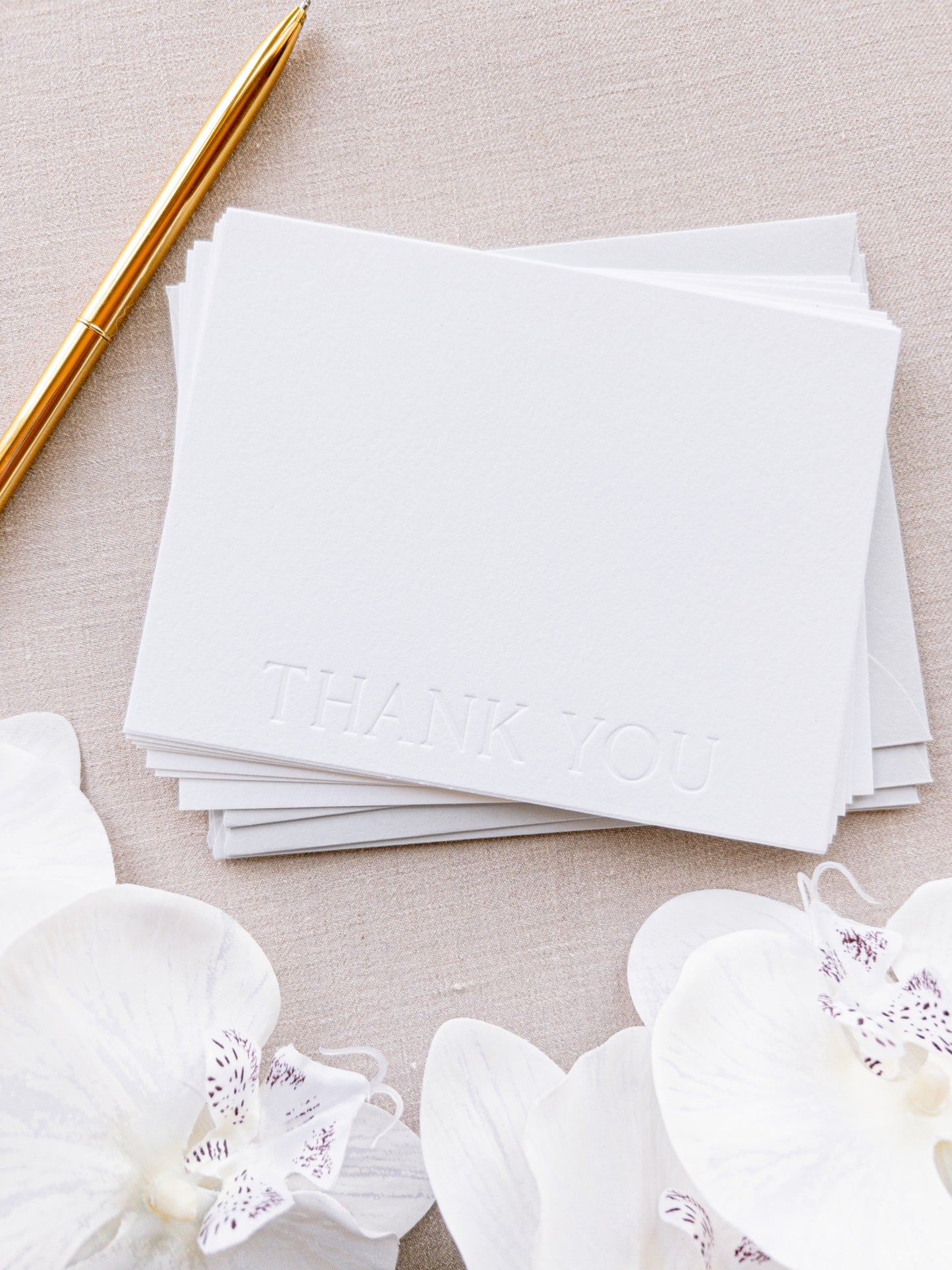 Serif Letterpress Thank You / Pack of 10