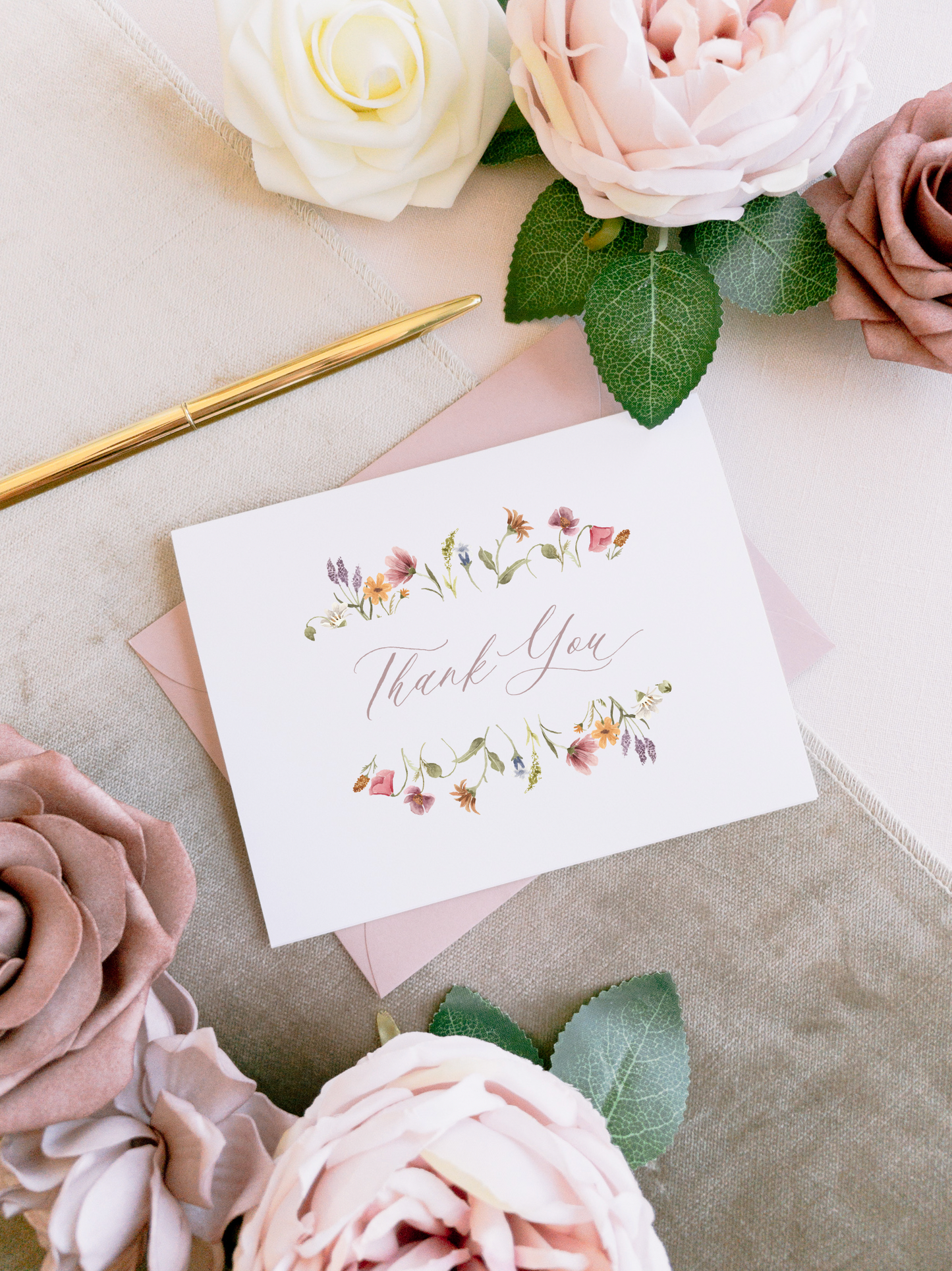 Flower Thank You Cards