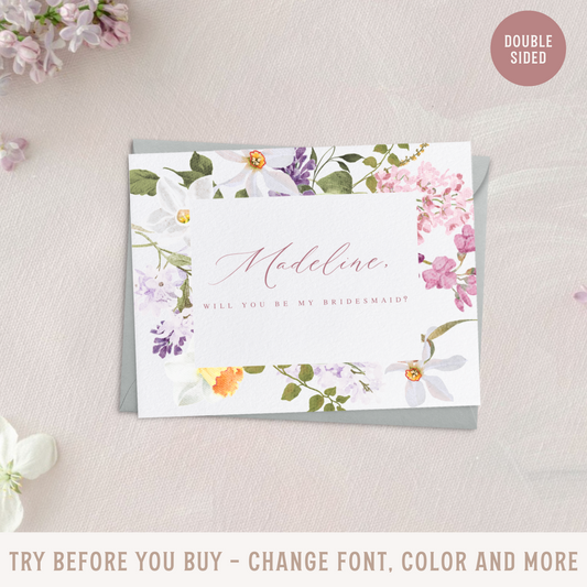 The 'Madeline' / Digital Bridal Party Template