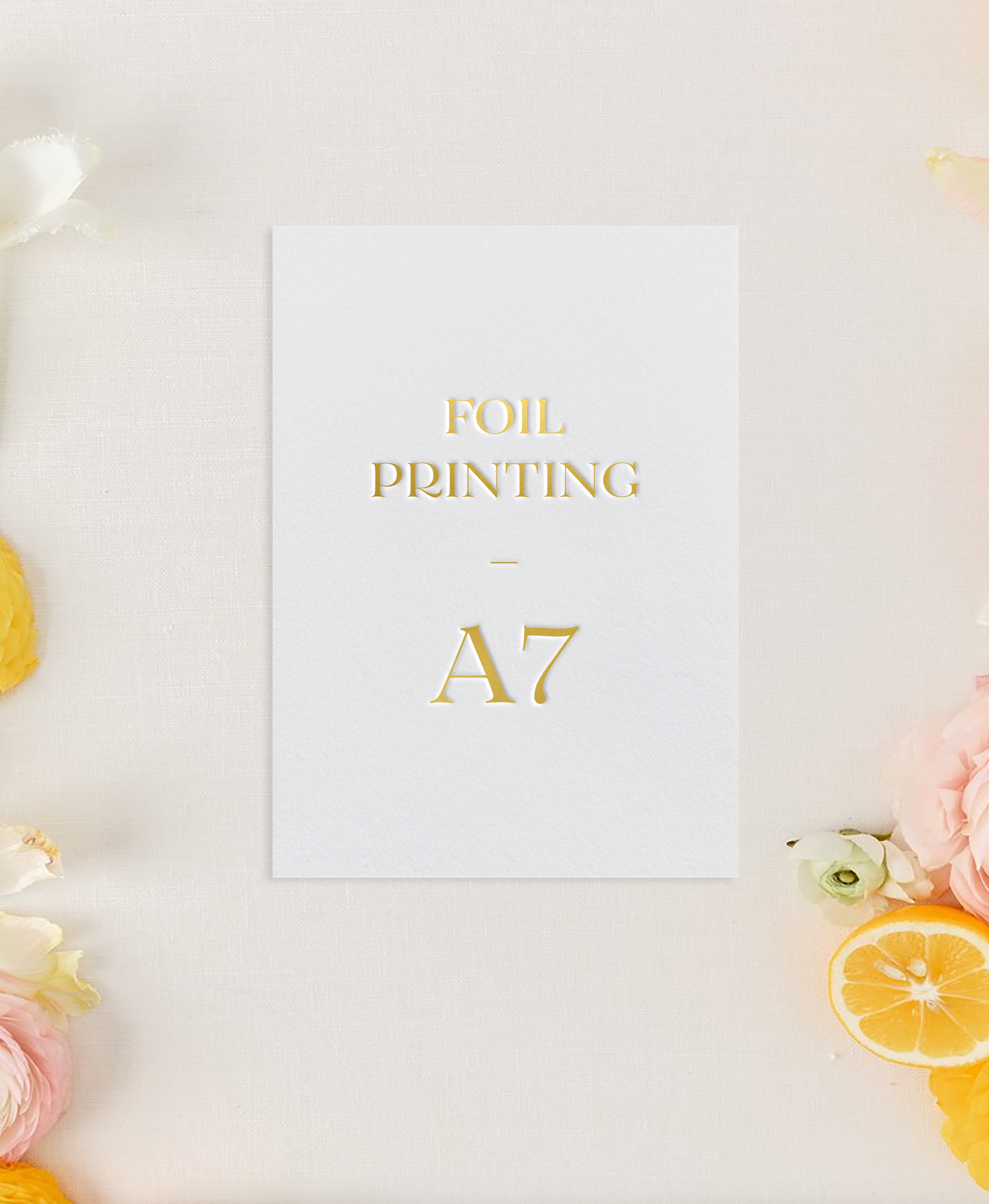 Invitation Printing / Foil Printing / A7 – JC Paper & Co.