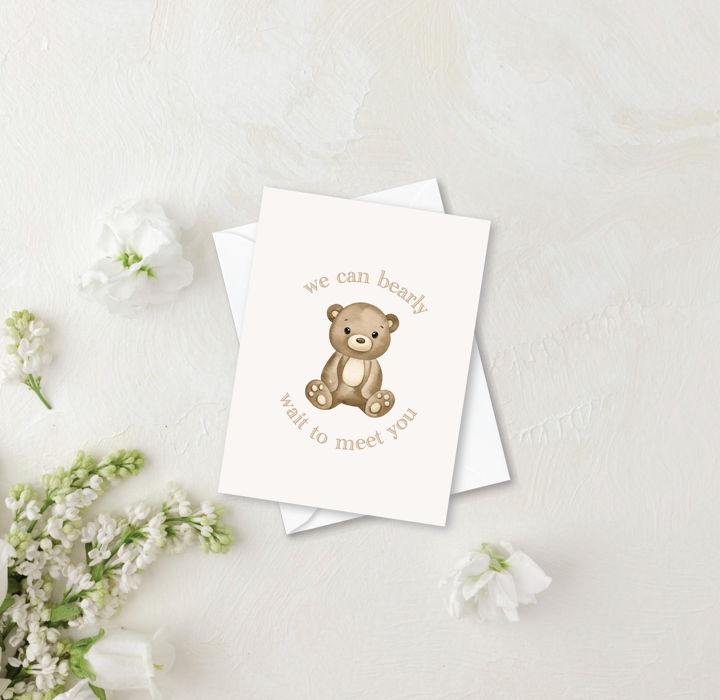 We Can Bearly Wait Greeting Card