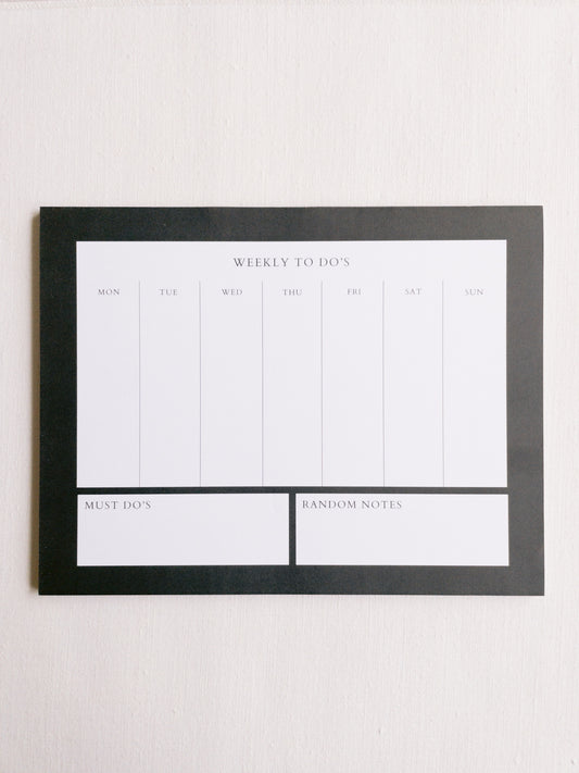 Weekly To Do's Notepad