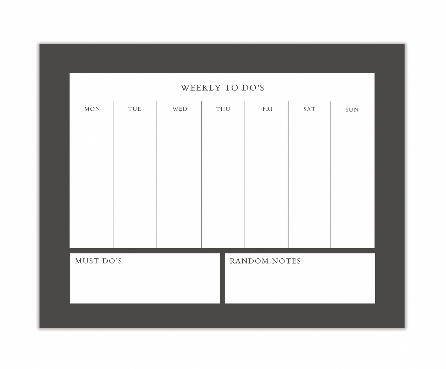 Weekly To Do's Notepad